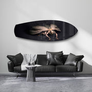 Dark Horned Creature Fantasy Glass Wall Art.