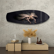 Dark Horned Creature Fantasy Glass Wall Art.