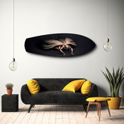 Dark Horned Creature Fantasy Glass Wall Art.