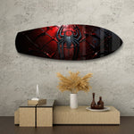 Red Spider Hero Emblem Glass Wall Art.