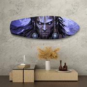 Tribal Chief Warrior Comic Glass Wall Art.