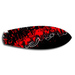 Red and Black Street Graffiti Glass Wall Art.