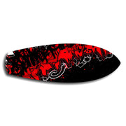 Red and Black Street Graffiti Glass Wall Art.