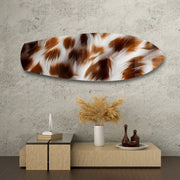 Cow Hide Texture Glass Wall Art.