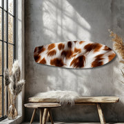 Cow Hide Texture Glass Wall Art.