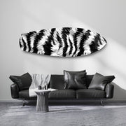 Zebra Stripe Glass Wall Art.