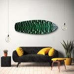 Emerald Crocodile Skin Glass Wall Art.
