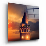 Galata Tower Glass Wall Art