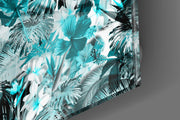 Tropical Leaves Glass Wall Art
