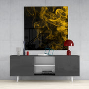 Yellow Smoke Glass Wall Art
