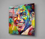 Colorful Crooner Legend Glass Wall Art