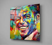 Colorful Crooner Legend Glass Wall Art