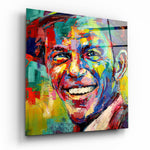 Colorful Crooner Legend Glass Wall Art