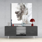Smoke Face Glass Wall Art | Insigne Art Design
