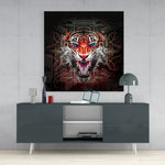 The Punishment Of The Lion Glass Wall Art | Insigne Art Design