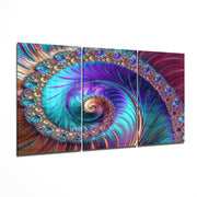 Spiral Peacock Glass Art