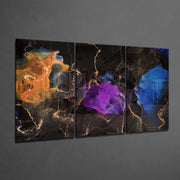 Orange, Blue, Purple Glass Art