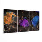 Orange, Blue, Purple Glass Art