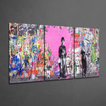 Abstract Silent-Film Gentleman Glass Art