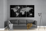 World Map Glass Art