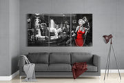 Filmstar an der Bar – 3-teiliges Mega-Glasbild