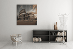 Colosseum in Rome – Vierkante Canvas Wanddecoratie – Canvas Schilderij als Wanddecoratie