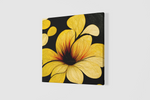 Gele Bloemen – Vierkant Canvas Schilderij voor de Wand