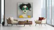 Vrouwenportret met Kunstzinnige Uitwerking – Canvas Decoratie voor de Wand