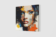 Abstracte Vrouw – Vierkant Canvas Kunst voor de Muur