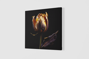 Gouden Roos – Modern Canvas Schilderij – Vierkant Canvas Kunst voor de Muur