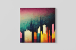 Abstracte Kunst New York – Vierkant Canvas Schilderij voor de Wand