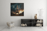 Parijs – Vierkante Canvas Wanddecoratie – Canvas Wanddecoratie in Vierkante Vorm
