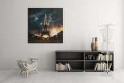 Parijs – Vierkante Canvas Wanddecoratie – Canvas Wanddecoratie in Vierkante Vorm