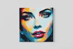 Vrouwengezicht – Canvas Schilderij als Wanddecoratie