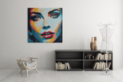 Vrouwengezicht – Canvas Schilderij als Wanddecoratie