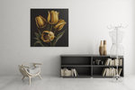 Gouden Tulpen – Vierkante Canvas Wandkunst