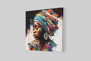 Afrikaanse Vrouw – Canvas Decoratie voor de Wand