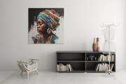 Afrikaanse Vrouw – Canvas Decoratie voor de Wand