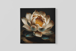 Botanische Lotus – Vierkante Canvas Wanddecoratie – Canvas Wandkunst in Vierkante Uitvoering