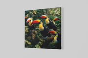 Toekans – Modern Canvas Schilderij – Vierkant Canvas Schilderij voor de Wand