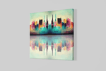 New Yorkse Stad – Vierkant Canvas Kunstwerk voor het Interieur