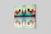 New Yorkse Stad – Vierkant Canvas Kunstwerk voor het Interieur