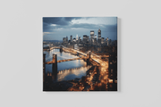 New Yorkse Stad – Ontwerp 2 – Canvas Schilderij als Wanddecoratie