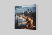New Yorkse Stad – Ontwerp 2 – Canvas Schilderij als Wanddecoratie