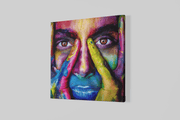 Vrouwengezicht – Ontwerp 2 – Modern Canvas Schilderij – Vierkant Canvas Kunst voor de Muur