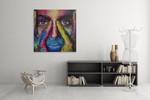 Vrouwengezicht – Ontwerp 2 – Modern Canvas Schilderij – Vierkant Canvas Kunst voor de Muur