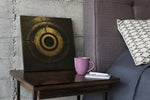 Zwart Goud Abstracte Kunst – Vierkante Canvas Wanddecoratie – Canvas Schilderij als Wanddecoratie