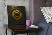 Zwart Goud Abstracte Kunst – Vierkante Canvas Wanddecoratie – Canvas Schilderij als Wanddecoratie