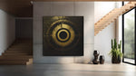 Zwart Goud Abstracte Kunst – Vierkante Canvas Wanddecoratie – Canvas Schilderij als Wanddecoratie