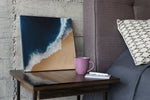 Golven en Stilte – Vierkante Canvas Wanddecoratie – Canvas Wanddecoratie in Vierkante Vorm